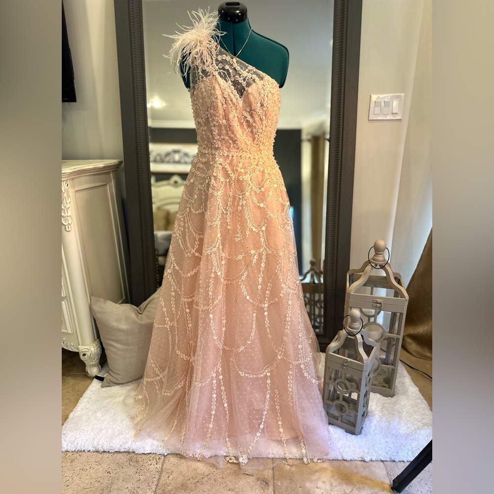 Mac Duggal Shimmering Gold Gown